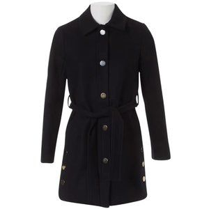 MAJE BELTED WOOL-CASHMERE COAT